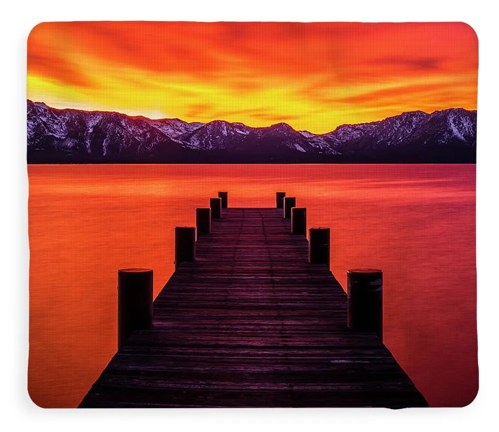 Tahoe Ablaze By Brad Scott - Blanket