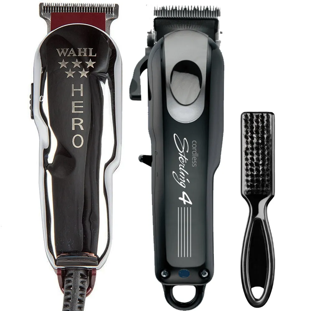 Wahl Cordless Sterling 4 8481 Clipper   Wahl 8991 5-Star Hero T-Blade Trimmer Kit