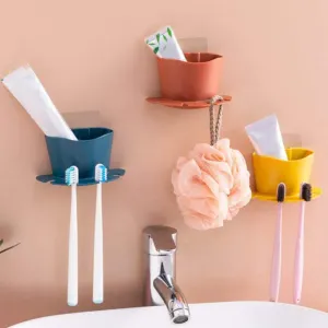 Wall-Mounted Toothpaste Holder Storage Rack