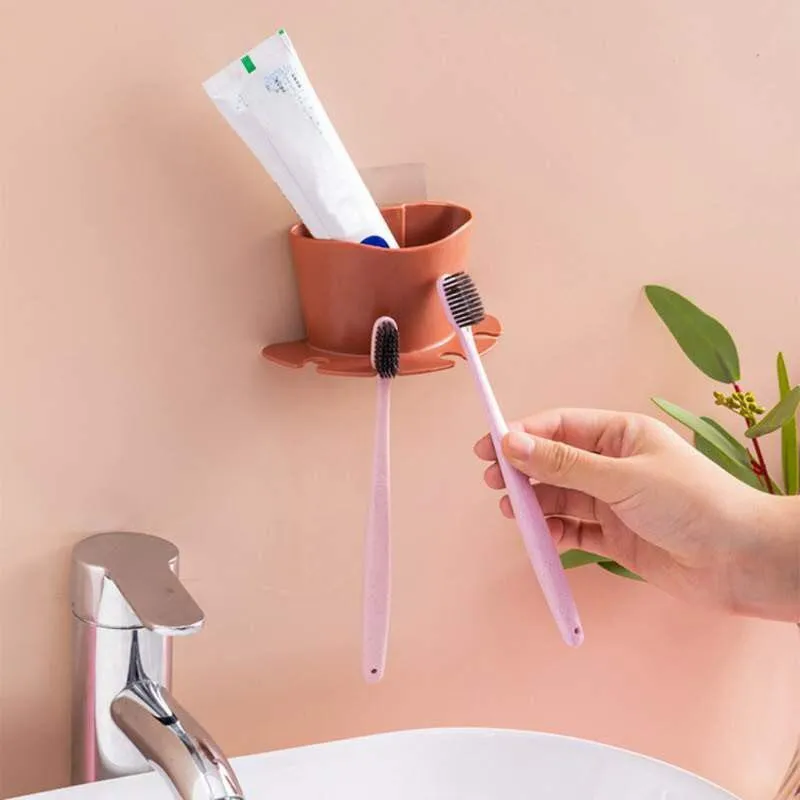 Wall-Mounted Toothpaste Holder Storage Rack