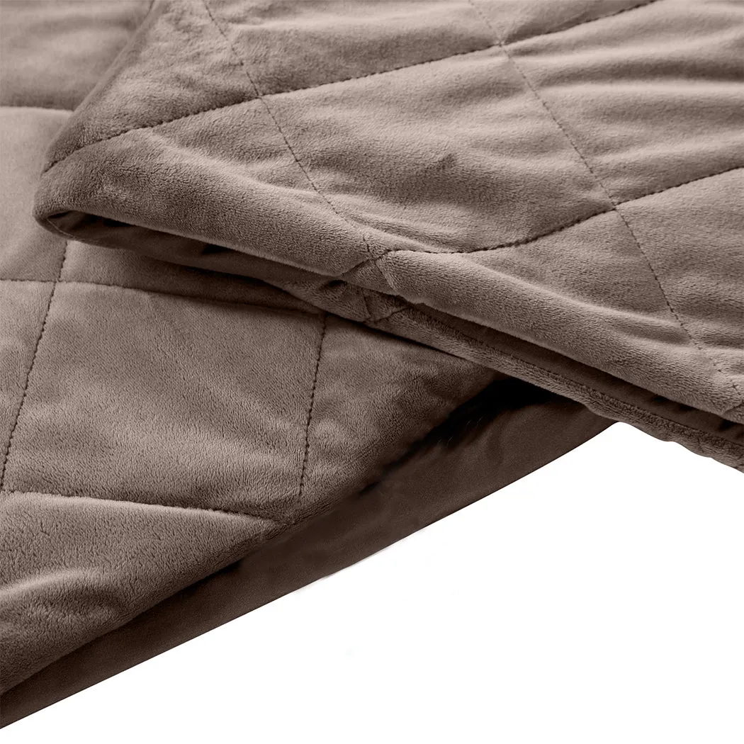 Winston Weighted Soft Blanket 9KG Anti-Anxiety Gravity - Brown