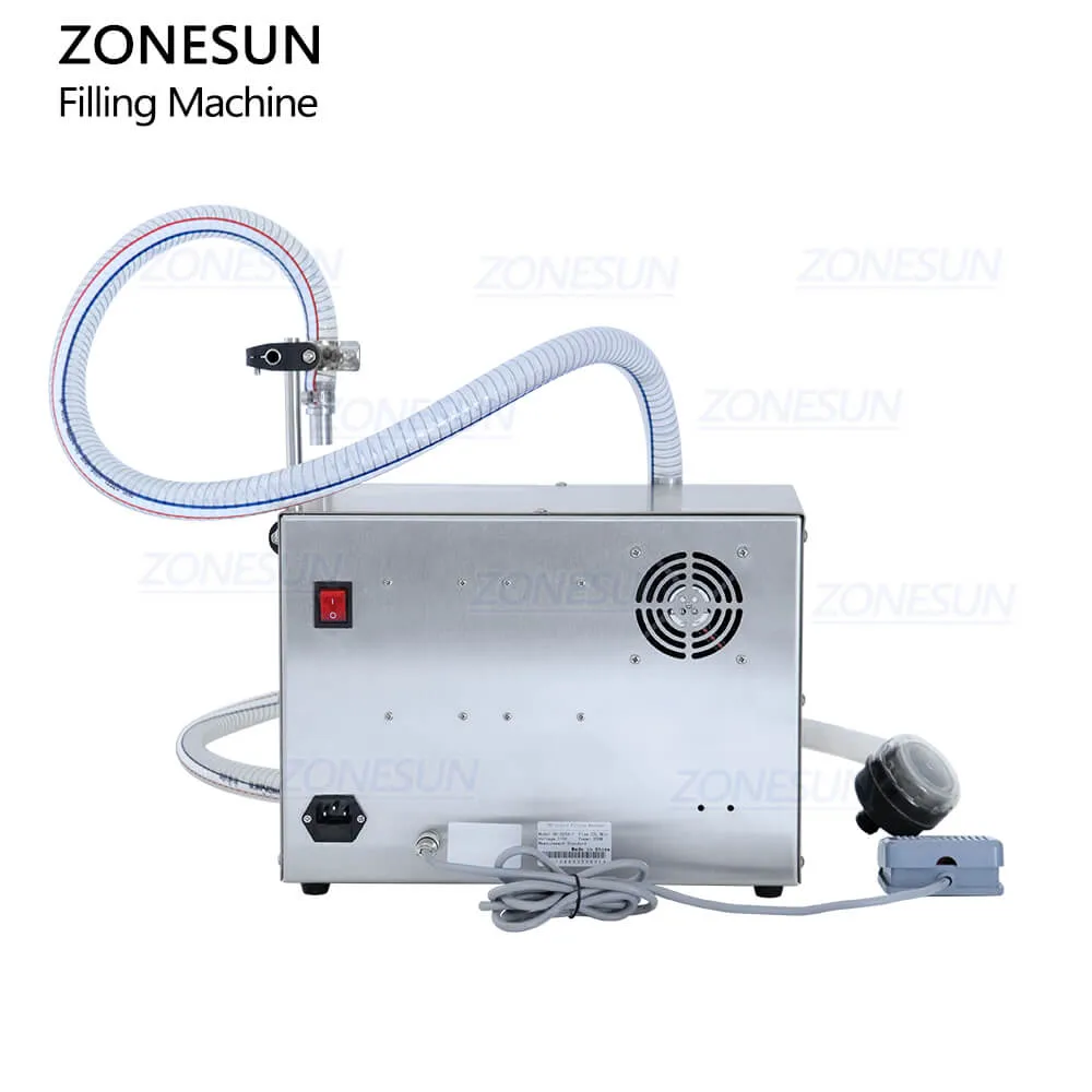 ZS-G25A Semi-automatic Magnetic Pump Engine Oil Lotion Laundry Detergent Bottle Liquid Soap Quantitative Filling Machine