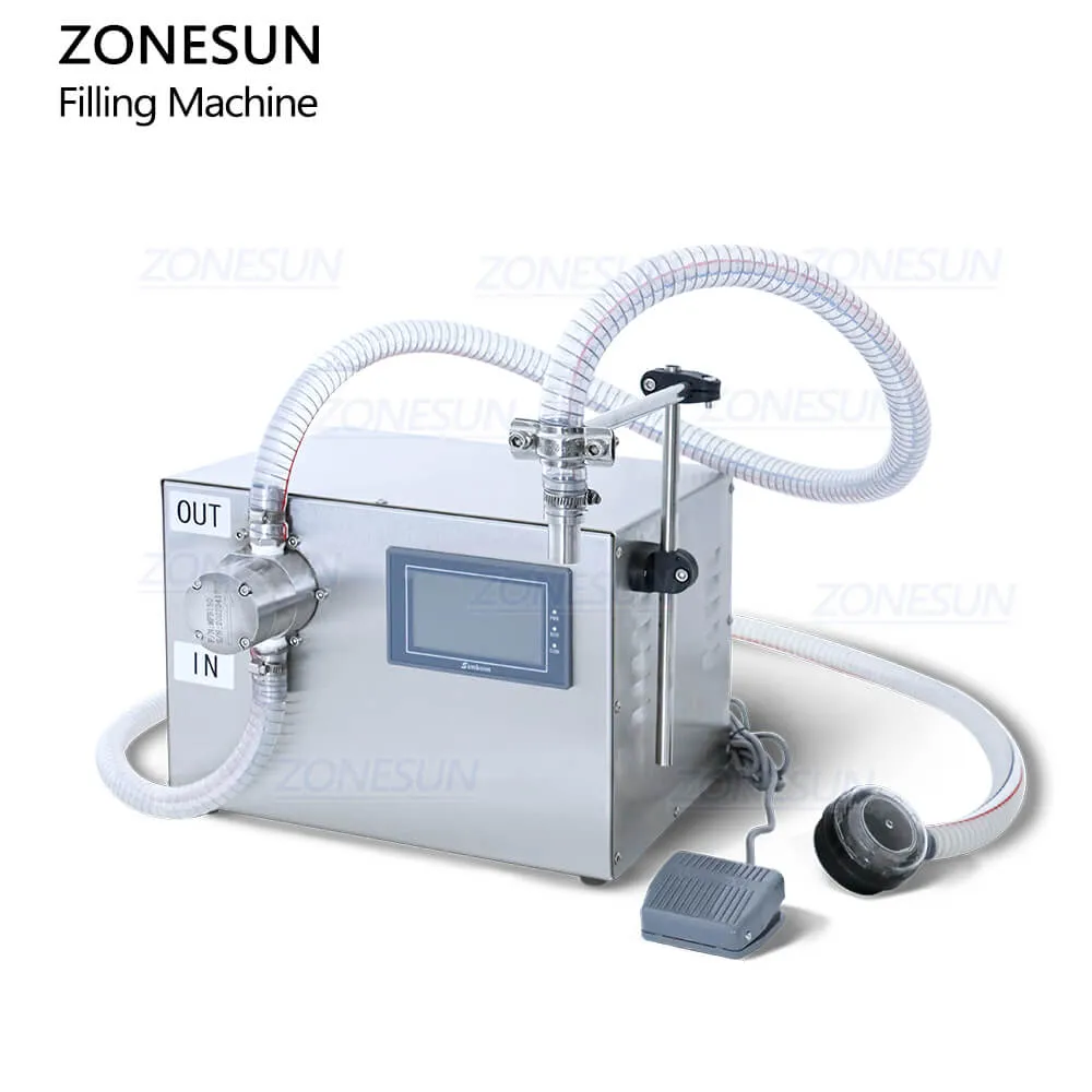 ZS-G25A Semi-automatic Magnetic Pump Engine Oil Lotion Laundry Detergent Bottle Liquid Soap Quantitative Filling Machine