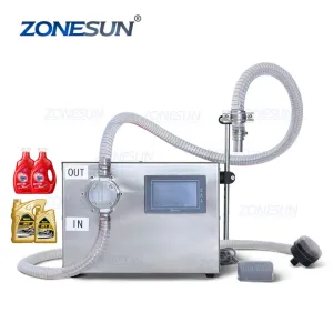 ZS-G25A Semi-automatic Magnetic Pump Engine Oil Lotion Laundry Detergent Bottle Liquid Soap Quantitative Filling Machine